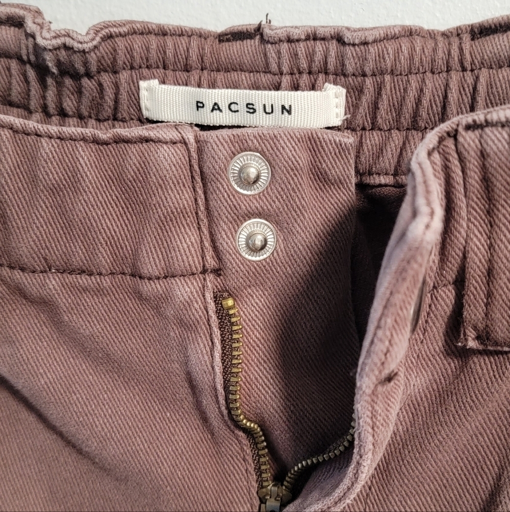 XS PacSun Brownie Utility Cargo Pants High Rise Baggy Wide Leg Relaxed Chunky - Picture 6 of 10